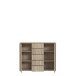 Sideboard >TEMPRA2< 2 Türen, 5 Schübe, Sonoma Eiche Dekor - 108,8x85,5x34,8cm (BxHxT)