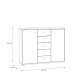 Sideboard >TEMPRA2< 2 Türen, 5 Schübe, Sonoma Eiche Dekor - 108,8x85,5x34,8cm (BxHxT)