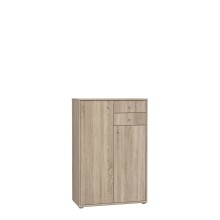 Hochkommode >TEMPRA2< 2 Türen, 2 Schübe, Sonoma Eiche Dekor - 73,7x111,1x34,8cm (BxHxT)