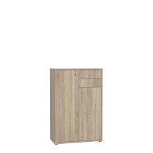 Hochkommode >TEMPRA2< 2 Türen, 2 Schübe, Sonoma Eiche Dekor - 73,7x111,1x34,8cm (BxHxT)