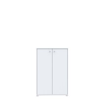 Hochkommode >TEMPRA2< 2 Türen, 2 Schübe, in Weiss - 73,7x111,1x34,8cm (BxHxT)