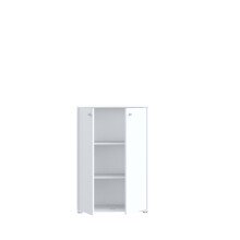 Hochkommode >TEMPRA2< 2 Türen, 2 Schübe, in Weiss - 73,7x111,1x34,8cm (BxHxT)