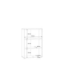 Hochkommode >TEMPRA2< 2 Türen, 2 Schübe, in Weiss - 73,7x111,1x34,8cm (BxHxT)