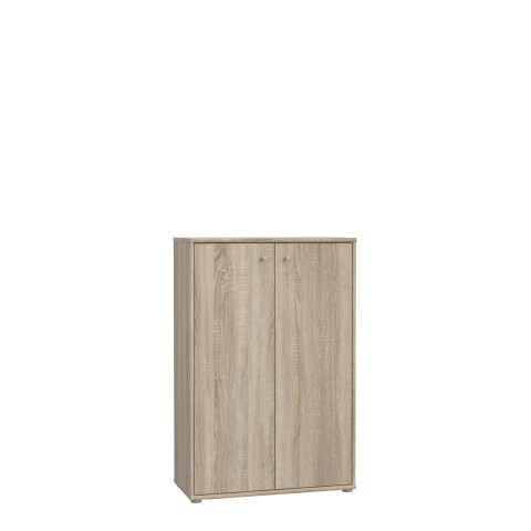 Hochkommode >TEMPRA2< 2 Türen, 2 Böden, Sonoma Eiche Dekor - 73,7x111,1x34,8cm (BxHxT)