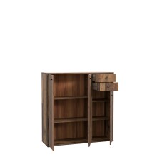Sideboard >TEMPRA2< 3 Türen, 2 Schübe, Old-Wood Vintage Dekor - 108,8x111,1x34,8cm (BxHxT)