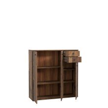 Sideboard >TEMPRA2< 3 Türen, 2 Schübe, Old-Wood Vintage Dekor - 108,8x111,1x34,8cm (BxHxT)