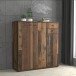 Sideboard >TEMPRA2< 3 Türen, 2 Schübe, Old-Wood Vintage Dekor - 108,8x111,1x34,8cm (BxHxT)