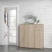 Sideboard >TEMPRA2< 3 Türen, 2 Schübe, in Sonoma Eiche Dekor - 108,8x111,1x34,8cm (BxHxT)