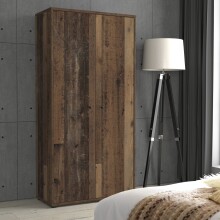 Mehrzweckschrank >TEMPRA2< 2 Türen, 4 Böden, Old-Wood Vintage Dekor - 73,7x149,5x34,8cm (B/H/T)