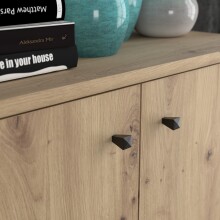 Mehrzweckschrank >TEMPRA2< 2 Türen, 4 Böden, Artisan Eiche Dekor - 73,7x149,5x34,8cm (B/H/T)