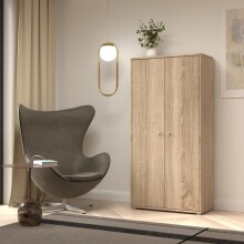 Mehrzweckschrank >TEMPRA2< 2 Türen, 4 Böden, Sonoma Eiche Dekor - 73,7x149,5x34,8cm (B/H/T)