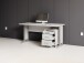 Schreibtisch >Clermont< (2-teilig) inkl. Rollcontainer, weiss - 150x73x70cm (BxHxT)