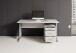 Schreibtisch >Clermont< (2-teilig) inkl. Rollcontainer, weiss - 150x73x70cm (BxHxT)