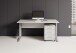 Schreibtisch >Clermont< (2-teilig) inkl. Rollcontainer, weiss - 150x73x70cm (BxHxT)