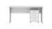 Schreibtisch >Clermont< (2-teilig) inkl. Rollcontainer, weiss - 150x73x70cm (BxHxT)