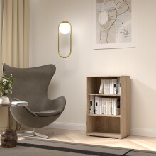 Regal >TEMPRA2< 2 Böden, Sonoma Eiche Dekor - 54x85,5x34,8cm (BxHxT)