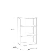 Regal >TEMPRA2< 2 Böden, Sonoma Eiche Dekor - 54x85,5x34,8cm (BxHxT)