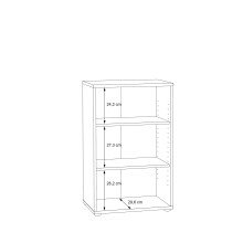 Regal >TEMPRA2< 2 Böden, Sonoma Eiche Dekor - 54x85,5x34,8cm (BxHxT)