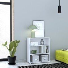 Regal >TEMPRA2< 2 Böden, in Weiss - 73,7x85,5x34,8cm (BxHxT)