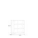 Regal >TEMPRA2< 2 Böden, in Weiss - 73,7x85,5x34,8cm (BxHxT)