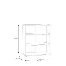 Regal >TEMPRA2< 2 Böden, in Sonoma Eiche Dekor - 73,7x85,5x34,8cm (BxHxT)