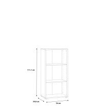 Regal >TEMPRA2< 2 Böden, in Weiss - 54x111,1x34,8cm (BxHxT)