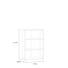 Regal >TEMPRA2< 2 Böden, in Weiss - 73,7x111,1x34,8cm (BxHxT)