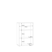 Regal >TEMPRA2< 2 Böden, in Weiss - 73,7x111,1x34,8cm (BxHxT)