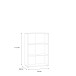 Regal >TEMPRA2< 2 Böden, in Weiss - 73,7x111,1x34,8cm (BxHxT)