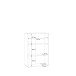 Regal >TEMPRA2< 2 Böden, in Weiss - 73,7x111,1x34,8cm (BxHxT)