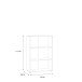 Regal >TEMPRA2< 2 Böden, in Weiss - 73,7x111,1x34,8cm (BxHxT)
