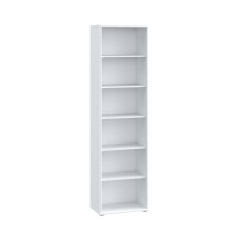Regal >TEMPRA2< 5 Böden, in Weiss - 54x197,5x34,8cm (BxHxT)