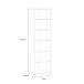 Regal >TEMPRA2< 5 Böden, in Weiss - 54x197,5x34,8cm (BxHxT)
