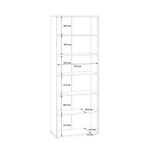 Regal >TEMPRA2< 5 Böden, in Weiss - 73,7x197,5x34,8cm (BxHxT)