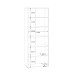 Regal >TEMPRA2< 5 Böden, in Weiss - 73,7x197,5x34,8cm (BxHxT)