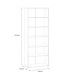 Regal >TEMPRA2< 5 Böden, in Weiss - 73,7x197,5x34,8cm (BxHxT)