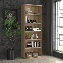 Regal >TEMPRA2< 5 Böden, Artisan Eiche Dekor - 73,7x197,5x34,8cm (B/H/T)