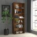 Regal >TEMPRA2< 5 Böden, Old-Wood-Vintage Dekor - 73,7x197,5x34,8cm (B/H/T)