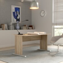 Schreibtisch >TEMPRA2< in Sonoma Eiche Dekor - 144x72x72cm (B/H/T)