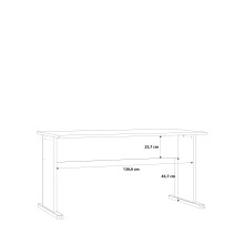 Schreibtisch >TEMPRA2< in Sonoma Eiche Dekor - 144x72x72cm (B/H/T)