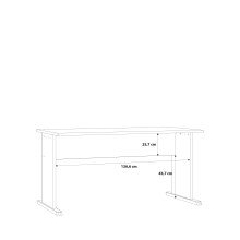 Schreibtisch >TEMPRA2< in Sonoma Eiche Dekor - 144x72x72cm (B/H/T)