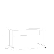 Schreibtisch >TEMPRA2< in Weiss - 144x72x72cm (BxHxT)