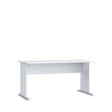 Schreibtisch >TEMPRA2< in Weiss - 144x72x72cm (BxHxT)