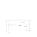 Schreibtisch >TEMPRA2< in Weiss - 144x72x72cm (BxHxT)