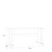 Schreibtisch >TEMPRA2< in Weiss - 144x72x72cm (BxHxT)