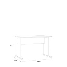 Schreibtisch >TEMPRA2< in weiss - 108x72x72cm (B/H/T)