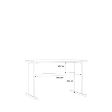 Schreibtisch >TEMPRA2< in weiss - 108x72x72cm (B/H/T)