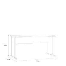 Schreibtisch >TEMPRA2< in Artisan Eiche Dekor - 144x72x72cm (B/H/T)
