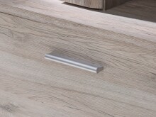 Wohnwand >BIG BANG< LED-Beleuchtung, 5 Türen, Sandeiche Dekor - 308,7x197,6x41,6cm (BxHxT)