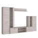 Wohnwand >BIG BANG< LED-Beleuchtung, 5 Türen, Sandeiche Dekor - 308,7x197,6x41,6cm (BxHxT)